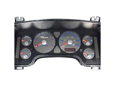 US Speedo Stainless Edition Gauge Face; MPH; Blue (2006 RAM 1500)