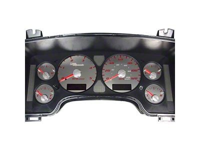 US Speedo Stainless Edition Gauge Face; MPH; Red (03-05 RAM 1500)