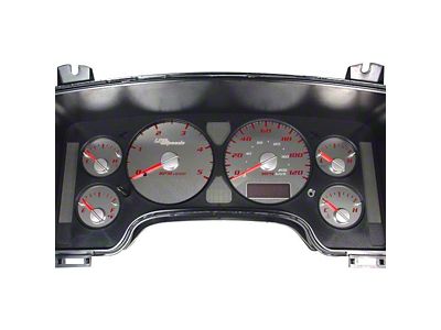 US Speedo Stainless Edition Gauge Face; MPH; Red (2006 RAM 1500)