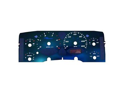 US Speedo Aqua Edition Gauge Face; MPH (07-08 5.9L, 6.7L RAM 2500)