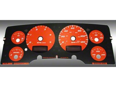 US Speedo Daytona Edition Gauge Face; KMH; Orange (03-05 5.9L RAM 2500)