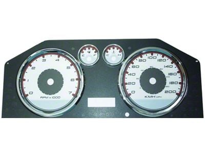 US Speedo Daytona Edition Gauge Face; KMH; White (2006 5.9L RAM 2500)