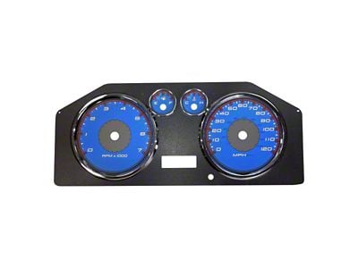 US Speedo Daytona Edition Gauge Face; MPH; 4-Gauges; Blue (10-12 RAM 5.7L 2500)