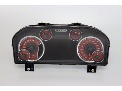 US Speedo Daytona Edition Gauge Face; MPH; Maroon (13-18 5.7L, 6.4L RAM 2500 w/ 7-Inch Display)