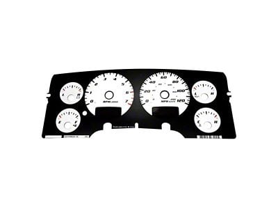 US Speedo Daytona Edition Gauge Face; MPH; White (03-05 RAM 2500, Excluding Diesel)