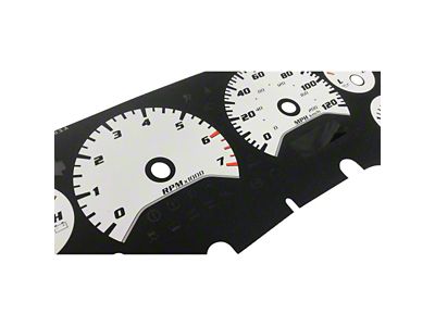 US Speedo Daytona Edition Gauge Face; MPH; White (07-08 RAM 2500, Excluding Diesel)