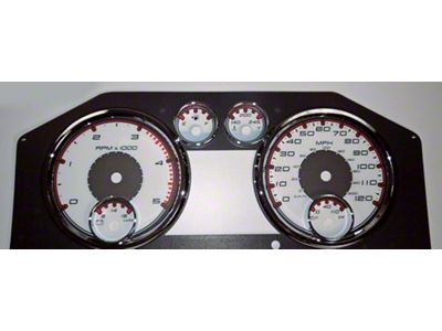 US Speedo Daytona Edition Gauge Face; MPH; White (10-12 6.7L RAM 2500)