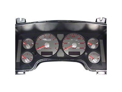 US Speedo Stainless Edition Gauge Face; MPH; Red (03-05 RAM 2500, Excluding Diesel)