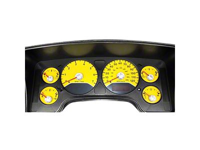 US Speedo Daytona Edition Gauge Face; MPH; Yellow (2006 RAM 3500, Excluding Diesel)