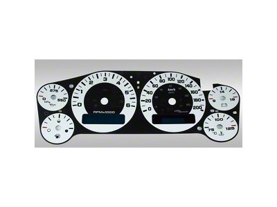 US Speedo Daytona Edition Gauge Face; KMH; White (07-13 Sierra 1500)