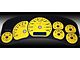 US Speedo Daytona Edition Gauge Face; KMH; Yellow (99-02 Sierra 1500 w/ Transmission Temperature Gauge)