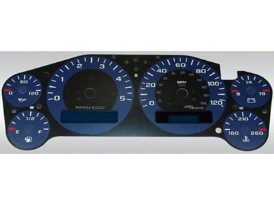 US Speedo Daytona Edition Gauge Face; MPH; Blue (07-13 Sierra 1500)