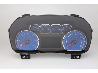 US Speedo Daytona Edition Gauge Face; MPH; Blue (14-18 Sierra 1500)