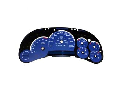 US Speedo Daytona Edition Gauge Face; MPH; Blue (2006 Sierra 1500)