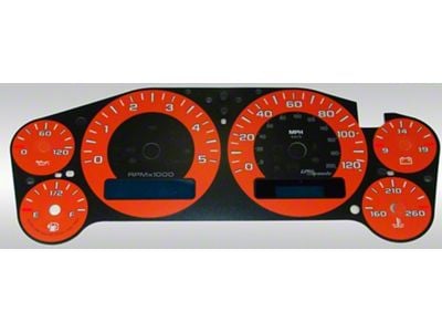 US Speedo Daytona Edition Gauge Face; MPH; Orange (07-13 Sierra 1500)