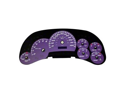 US Speedo Daytona Edition Gauge Face; MPH; Purple (03-05 Sierra 1500 w/ Transmission Temperature Gauge)