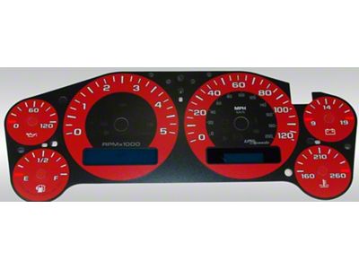 US Speedo Daytona Edition Gauge Face; MPH; Red (07-13 Sierra 1500)