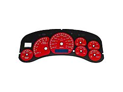 US Speedo Daytona Edition Gauge Face; MPH; Red (99-02 Sierra 1500 w/ Transmission Temperature Gauge)