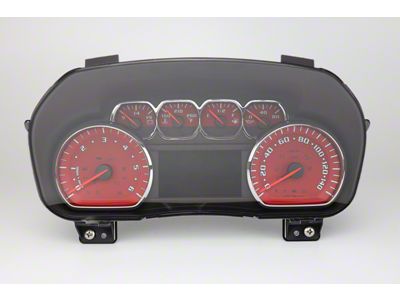 US Speedo Daytona Edition Gauge Face; MPH; Red (14-18 Sierra 1500)