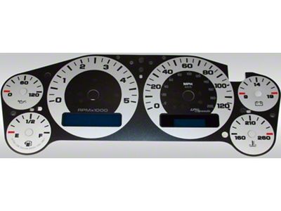 US Speedo Daytona Edition Gauge Face; MPH; Silver (07-13 Sierra 1500)