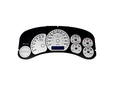 US Speedo Daytona Edition Gauge Face; MPH; Silver (99-02 Sierra 1500)