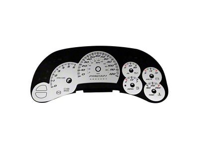 US Speedo Daytona Edition Gauge Face; MPH; Silver (03-05 Sierra 1500)