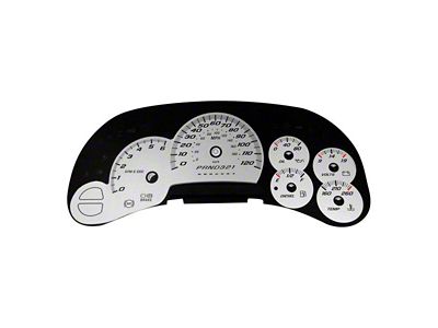 US Speedo Daytona Edition Gauge Face; MPH; Silver (2006 Sierra 1500)