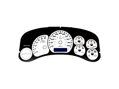 US Speedo Daytona Edition Gauge Face; MPH; White (99-02 Sierra 1500)