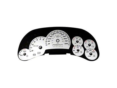 US Speedo Daytona Edition Gauge Face; MPH; White (2006 Sierra 1500 w/ Transmission Temperature Gauge)