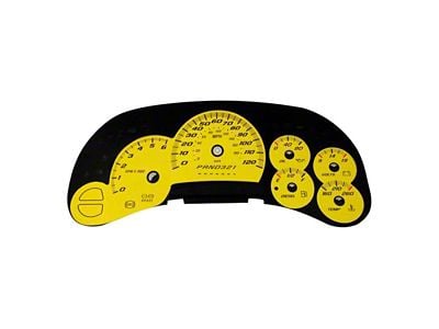 US Speedo Daytona Edition Gauge Face; MPH; Yellow (2006 Sierra 1500)