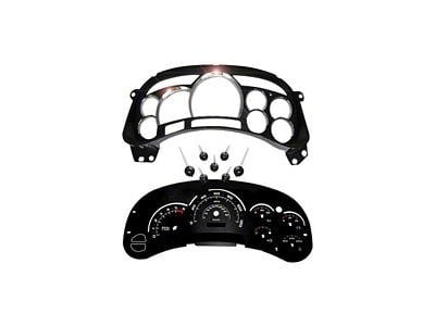 US Speedo Escalade Edition Gauge Cluster Kit; MPH; Black (03-05 Sierra 1500)