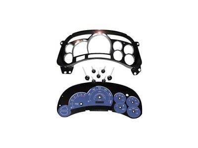 US Speedo Escalade Edition Gauge Cluster Kit; MPH; Blue (03-05 Sierra 1500)