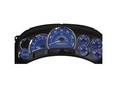 US Speedo Escalade Edition Gauge Cluster Kit; MPH; Blue (2006 Sierra 1500)