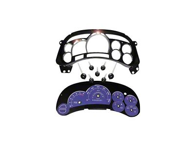 US Speedo Escalade Edition Gauge Cluster Kit; MPH; Purple (2006 Sierra 1500)