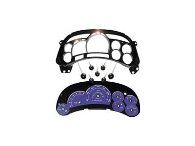 US Speedo Escalade Edition Gauge Cluster Kit; MPH; Purple (2006 Sierra 1500 w/ Transmission Temperature Gauge)