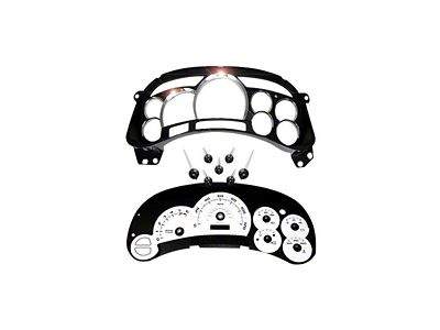 US Speedo Escalade Edition Gauge Cluster Kit; MPH; White (03-05 Sierra 1500)