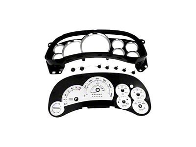 US Speedo Escalade Edition Gauge Cluster Kit; MPH; White (2006 Sierra 1500)