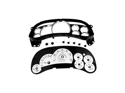 US Speedo Escalade Edition Gauge Cluster Kit; MPH; White (2006 Sierra 1500 w/ Transmission Temperature Gauge)