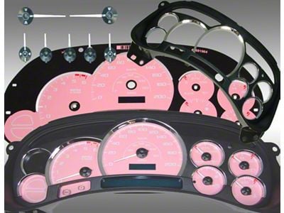 US Speedo Escalade Edition Gauge Face; KMH; Pink (03-05 Sierra 1500)