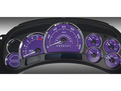 US Speedo Escalade Edition Gauge Face; MPH; Purple (2006 Sierra 1500)