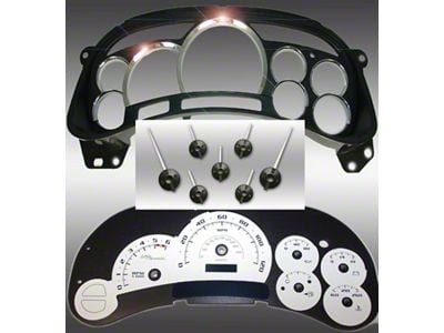 US Speedo Escalade Edition Gauge Face; MPH; White (03-05 Sierra 1500)