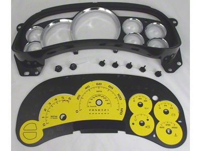 US Speedo Escalade Edition Gauge Face; MPH; Yellow (2006 Sierra 1500)