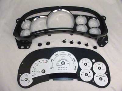 US Speedo Escalade Edition LED Ready Gauge Cluster Kit; MPH; White (2006 Sierra 1500 w/ Transmission Temperature Gauge)