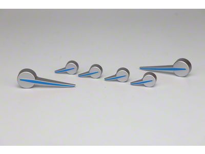 US Speedo Gauge Needles; Satin Hub/Blue Pointer (14-18 Sierra 1500)