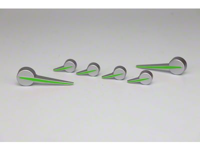 US Speedo Gauge Needles; Satin Hub/Green Pointer (14-18 Sierra 1500)