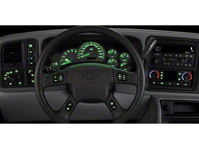 US Speedo LED Steering Wheel Lighting Kit; Green (03-06 Sierra 1500)