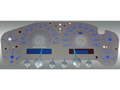 US Speedo Stainless Edition Gauge Face; KMH; Blue (07-13 Sierra 1500)