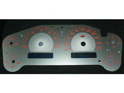 US Speedo Stainless Edition Gauge Face; KMH; Red (07-13 Sierra 1500)