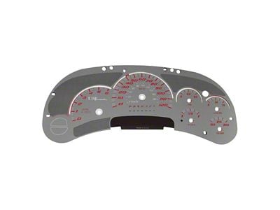 US Speedo Stainless Edition Gauge Face; MPH; Red (2006 Sierra 1500)