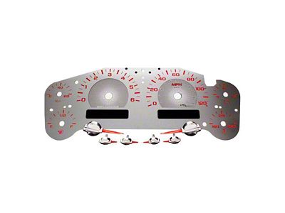 US Speedo Stainless Edition Gauge Face; MPH; Red (07-13 Sierra 1500)